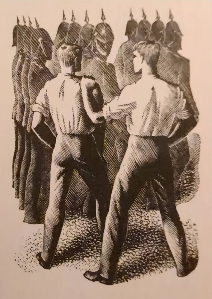 Agnes Miller Parker's illustration for Housman's poem from a 1940 edition of *A Shropshire Lad*